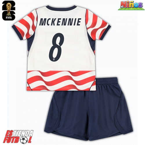 Estados Unidos Weston McKennie #8 Primera Equipación Niños Mundial 2026 Manga Corta (+ Pantalones cortos)